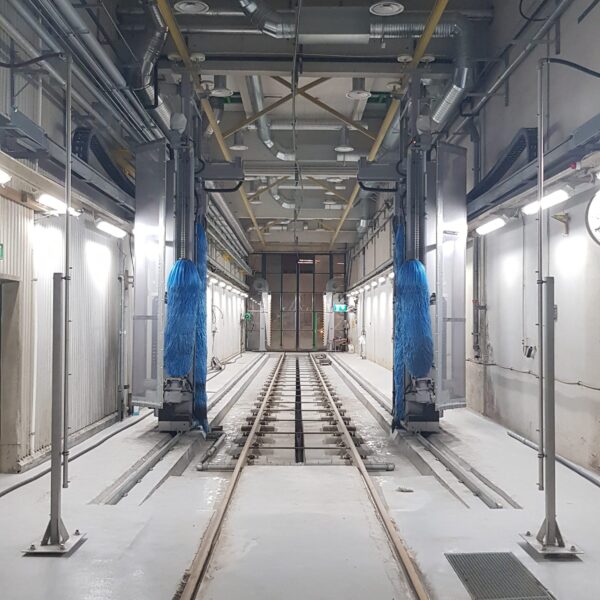 Grefsen base, vaskehall for trikk. Ingenia var rådgivende ingeniør for overvann og energi