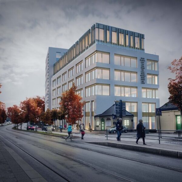 Drammensveien 126 i Oslo, illustrasjon av moderne kontorbygg