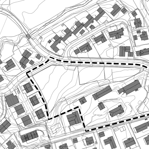 Detaljregulering Hukenveien 7, kart over planområdet