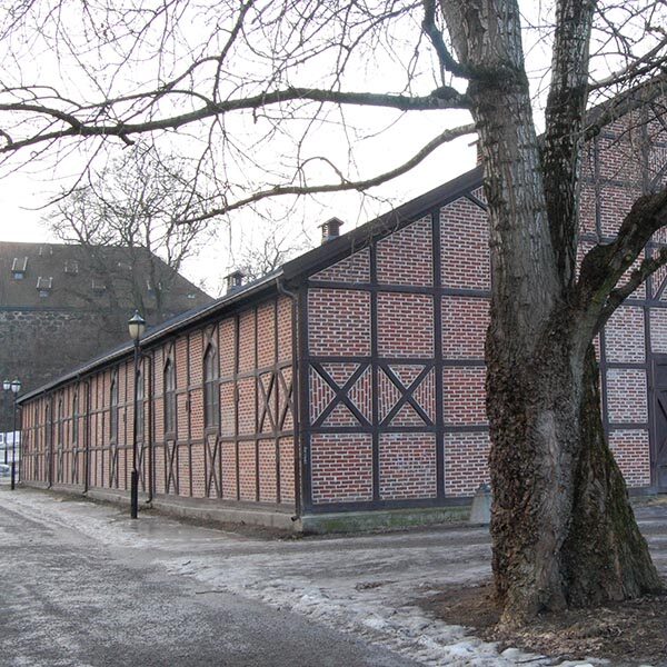 Stallbygningen i Oslo, bindingsverk i tegl. Ingenia var rådgivende ingeniør for brann, slokkeanlegg og VVS
